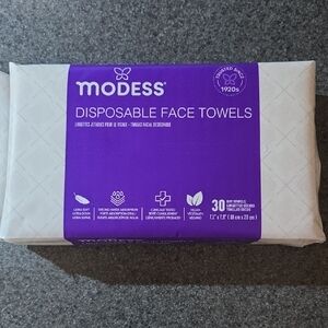 Purple and White Disposable Face Towels